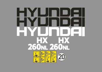 Naklejki oklejenie HYUNDAI HX 260NL Zamiennik