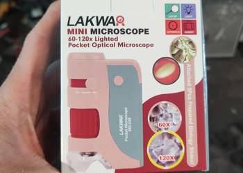 Lakwar Mini Microscope 60-120x to przenośny, kieszonkowy mikroskop optyczny