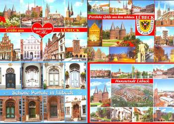 Kart. Poczt. RFN Lubeka - widoki  **  4 szt