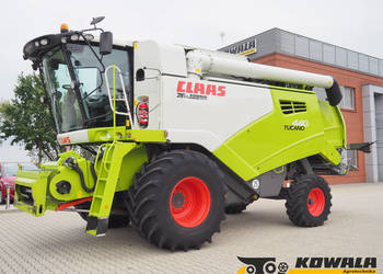 Claas Tucano 440 + V620 Kombajn zbożowy, klawiszowy, kamera