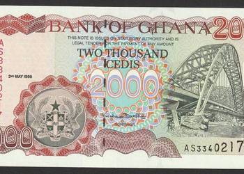 GHANA 2000 CEDIS 1998 - STAN BANKOWY UNC