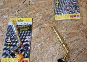 Palnik Gazowy Na Gaz Kartusz Mosiężny Regulowany Długa Lanca 1300° Złoty