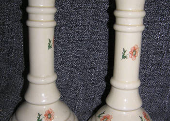świeczniki ceramiczne vintage PRL_BD