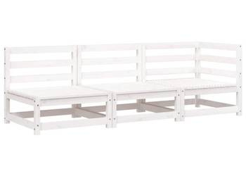 vidaXL Ogrodowa sofa 3-osobowa, biała(SKU:837950)