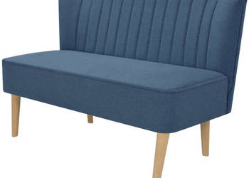 Sofa 117x555x77 cm niebieski materiał WM-244072