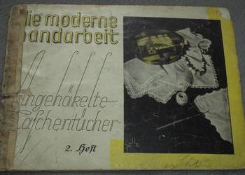 Nowoczesne szydełkowane chusteczki do nosa   - przedwojenna