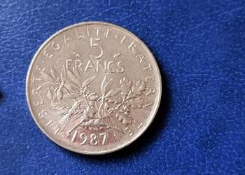 Stare monety 5 frank 1987 Francja