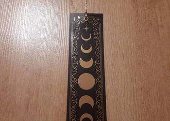 Zakładka do książki - fazy Księżyca, z chwostem