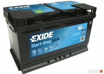 Akumulator 80Ah 800A AGM EXIDE / DARMOWY DOWÓZ!