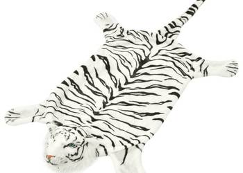 vidaXL Pluszowy dywanik - tygrys, 144 cm, biały(SKU:80169)