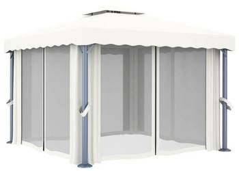 vidaXL Altana ogrodowa z zasłonami, 3 x 3 m, kremowa(SKU:3053377)