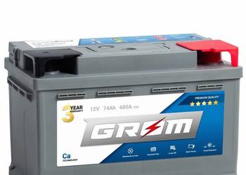 Akumulator 74Ah 680A GROM niski Tczew, Tel: 532-474-159