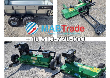 Kosiarki bijakowe ATV QUAD, przyczepka, pług, posypywarka, brona