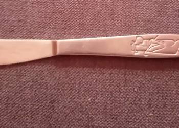 Nóż stołowy Gerlach z kompletu dla dzieci, grawer bajkowy. PRL. Nóż stołowy Gerlach z kompletu dla dzieci, grawer bajkowy. PRL.