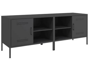 Szafki pod telewizor 2 szt. czarne 68x39x505 cm stalowe WM-842995