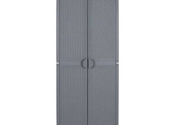 Szafa ogrodowa szara 65x45x172 cm rattan PP WM-364063