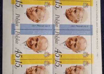 Znaczki Jan Paweł 2 - 1987r