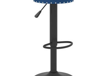 Stołki barowe 2 szt. niebieskie tapicerowane aksamitem WM-332999