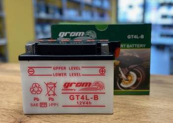 Akumulator motocyklowy GROM YB4L-B 12V 4Ah 60A P+
