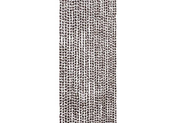Zasłona przeciwko owadom brązowo-biała 100x200 cm szenil WM-377393