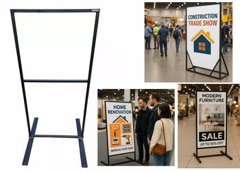 Stojak na baner reklamę ściana banerowa na targi promocja tablica szyld