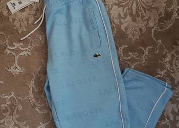 Spodnie dresowe męskie Lacoste Regular Fit - ciepłe błękitne L