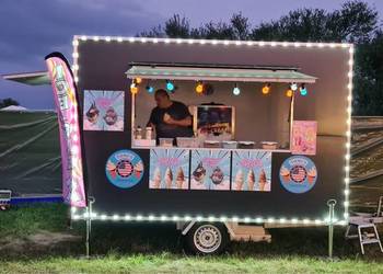 **PRZYCZEPA GASTRONOMICZNA** 3,50m   NOWA !+  instalacja elektryczna