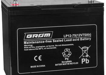 Akumulator żelowy GROM 12V 75Ah LP12-75
