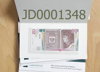 NUMER 1348 Banknot Kolekcjonerski NBP 20 zł DŁUGOSZ 1050 UNC