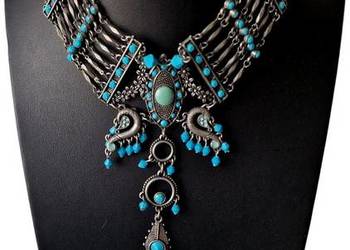 VINTAGE NASZYJNIK CHOKER W STYLU ORIENTALNYM ETNICZNE INSPIRACJE ARMENIA