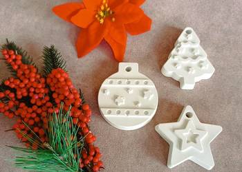 Zawieszki świąteczne gipsowe do samodzielnego malowania