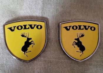 NOWE Emblematy VOLVO – komplet 2 szt. | Metal | 40 × 40 mm | Wysoka jakość
