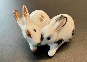 Stara figurka ZAJĄCZKI – Metzler & Ortloff, Niemcy, lata 30. Kolekcjonerska