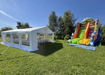 Dmuchaniec Zamek zjeżdżalnia namiot 3x6 5x8 6x12 WYNAJEM