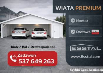 Wiata Garażowa  - Garaż Blaszany- Carport |Konstrukcja – ESSTAL-