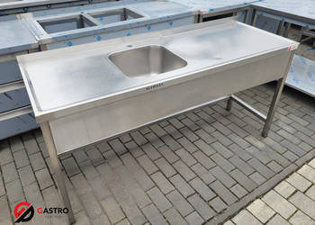 Zlew gastronomiczny 1 komorowy z ociekaczem 175x60x85 cm