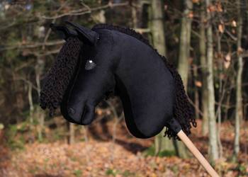 Hobby horse kary / czarny konik na patyku / zabawka