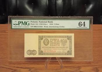 Banknot PMG 64 2 zł 1948r.