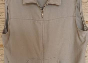 Kamizelka popielata a la zamszowa