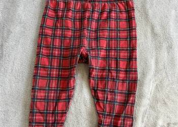Legginsy / getry czerwone w kratę / kratkę
