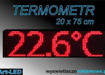 Termometr przemysłowy LED 20x75 cm