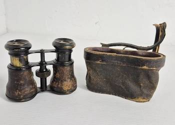 Zabytkowa Lornetka Polowa z Etui – I Wojna Światowa / Militaria