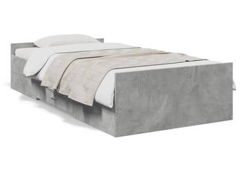 Rama łóżka z szufladami szarość betonu 75x190 cm WM-3280352