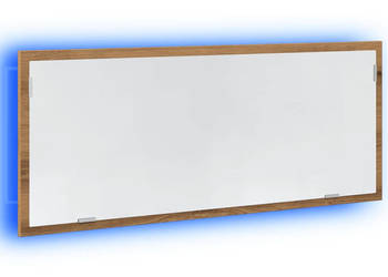 Lustro łazienkowe z LED dąb artisan 100x85x37 cm WM-856276