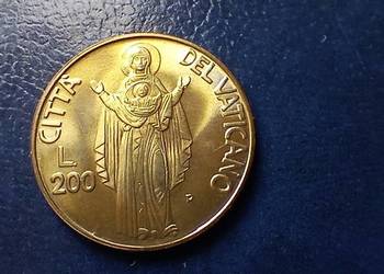 Stare monety 200 lir 1990 Watykan