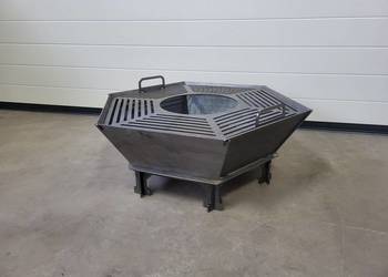 Grill ogrodowy palenisko z metalu blachy 3mm 76cm średnica wysokość 28cm