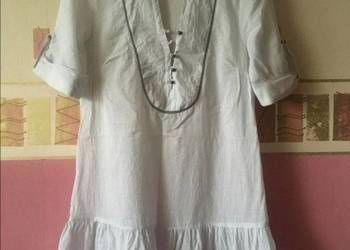 VILA biała sukienka Tunika koszula 100% BAWEŁNA