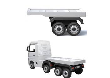 Naczepa do pojazdu na akumulator hl358 mercedes actros biała