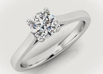 Pierścionek z brylantem 0,52 ct białe złoto pr. 585 Likwidacja -50%