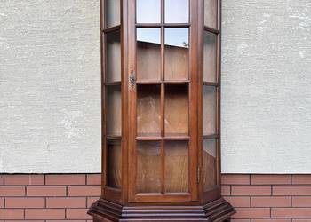 Witryna drewniana stylowa biblioteka półki na książki kredens szafka regał